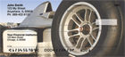 Personal Checks.  Four rotating images of race cars, tire walls, and more bring all parts of the races back every time you use one of these checks.