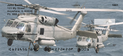 litary choppers back these checks, making them the perfect check for any soldier, pilot, or chopper lover.