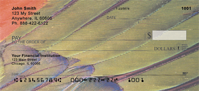 arious birds.  These close up shots are a great background for your checks.