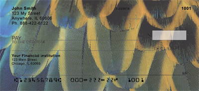 ing images of beautifully colored feathers. These close up shots are a great background for your checks.