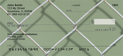 gives you four views through a chain link fence. 