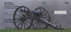  more varieties of artillery projectiles and cannon were used than in any other time in military history. These rotating checks feature the details of Civil War cannons. 