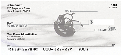 n our Sports series, Hockey Checks. These Hockey Checks have four rotating images guaranteed make your friends look twice the next time they hit a slap shot into the goal!  We offer these checks at low prices, not just the first time you order like most other companies. We want you as a customer for life, not just for a promotional order or two.   We also are pleased to offer matching Hockey Address Labels with these Hockey Checks. We do not charge you more when you reorder your checks from Carousel Checks.       Specifications      Personal Checks  Singles  Duplicates     Pads per box 3 6    Checks per pad 50 20    Checks per box 150 120    What`s Included with order: 24 Deposit Tickets 1 Transaction Register        Check Options      Typestyles  7 Typestyles   Stock Logos  Over 50 Choices   Monograms  Two Styles       Delivery Options      Orders are usually produced within 72 hours upon receipt of payment and necessary information.   Delivery Method Delivery Time Features    UPS Next Day 4-5 business days trackable, secure    UPS 2 Day 5-6 business days trackable, secure    UPS Ground 6-9 business days trackable, secure    Priority Mail 6-10 business days trackable, secure    Bulk Mail 12-21 business days not trackable not secure     In-Plant Rush 2 days faster priority printing     
