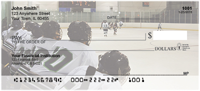 n our Sports series, Hockey Checks. These Hockey Checks have four rotating images guaranteed make your friends look twice the next time they hit a slap shot into the goal!  We offer these checks at low prices, not just the first time you order like most other companies. We want you as a customer for life, not just for a promotional order or two.   We also are pleased to offer matching Hockey Address Labels with these Hockey Checks. We do not charge you more when you reorder your checks from Carousel Checks.       Specifications      Personal Checks  Singles  Duplicates     Pads per box 3 6    Checks per pad 50 20    Checks per box 150 120    What`s Included with order: 24 Deposit Tickets 1 Transaction Register        Check Options      Typestyles  7 Typestyles   Stock Logos  Over 50 Choices   Monograms  Two Styles       Delivery Options      Orders are usually produced within 72 hours upon receipt of payment and necessary information.   Delivery Method Delivery Time Features    UPS Next Day 4-5 business days trackable, secure    UPS 2 Day 5-6 business days trackable, secure    UPS Ground 6-9 business days trackable, secure    Priority Mail 6-10 business days trackable, secure    Bulk Mail 12-21 business days not trackable not secure     In-Plant Rush 2 days faster priority printing     