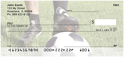 ese Soccer Checks have four rotating images guaranteed to have you score a goal every time you use these checks!    