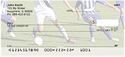 ese Soccer Checks have four rotating images guaranteed to have you score a goal every time you use these checks!    