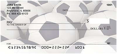 ese Soccer Checks have four rotating images guaranteed to have you score a goal every time you use these checks!    