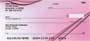  your checks in a beautiful pink background.