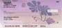 with purple flowers floating about the backgrounds of your checks.