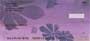 with purple flowers floating about the backgrounds of your checks.