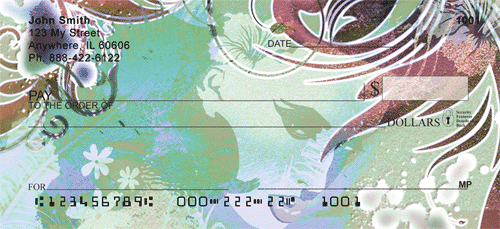 Each time you use your checks images of women silhouetted in an array design will rotate.  
