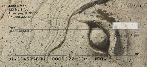 a stone horse. 
We are pleased to also offer matching return address labels to go with your checks.  