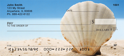olors and shapes of sea shells in a rotating format each time you use your checks. 