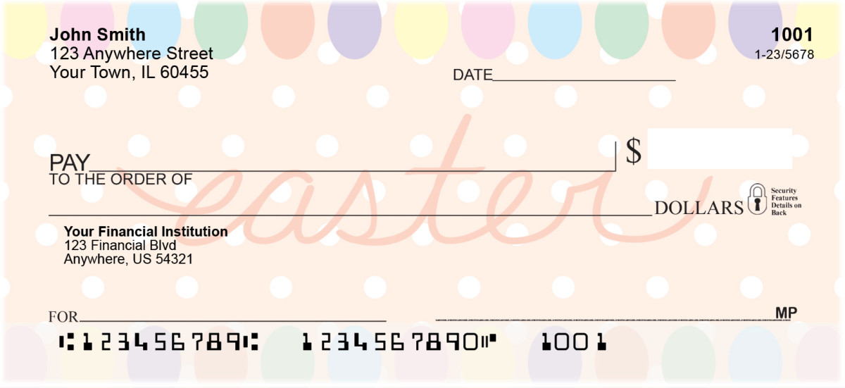 Image of Easter Ideals Personal Checks