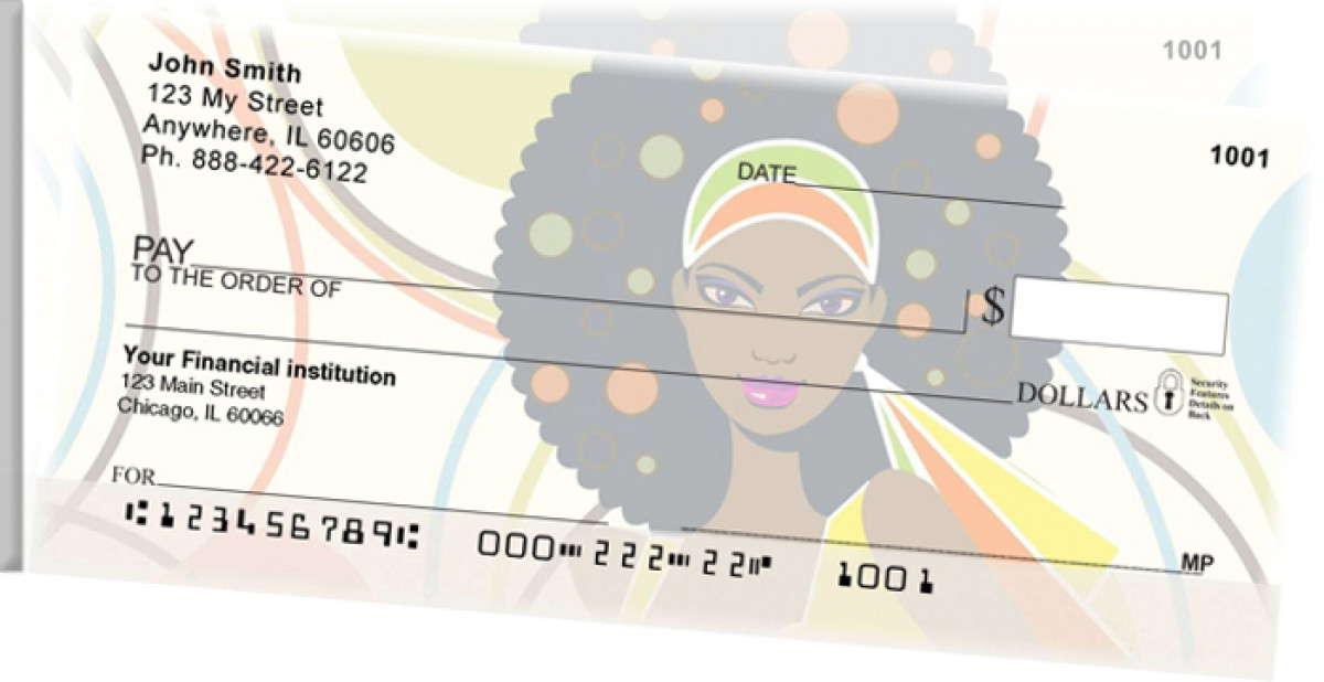 Image of African Beauty Side Tear Personal Checks
