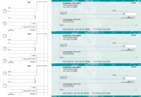 Teal Marble Standard Counter Signature Business Checks | BU3-EMA01-SCS