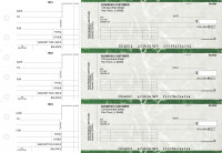 Green Marble Standard Invoice Business Checks | BU3-GMA01-SNV
