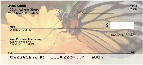 Insects On Flowers Personal Checks | ANK-54