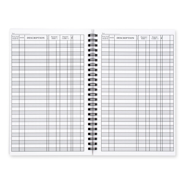 double sided printable checkbook register