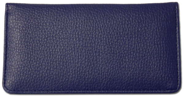 Blue Leather Zippered Checkbook Cover by Carousel Checks