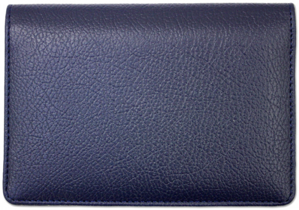 Leatherboss Genuine Leather Hand Crafted Checkbook Cover, Blue - The ICT  University