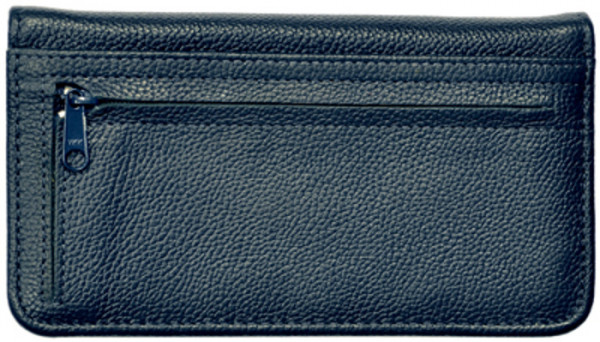 Blue Leather Top Stub Checkbook Cover by Carousel Checks