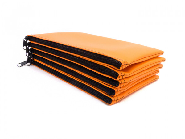 Orange Zipper Bank Bag 5.5