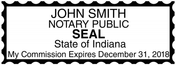 Indiana Public Notary Rectangle Stamp | STA-IN01