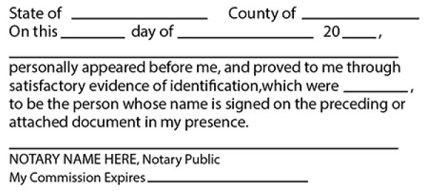 does a witness statement have to be notarized