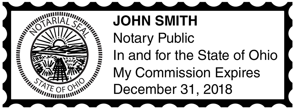 Ohio Public Notary Rectangle Stamp 1361