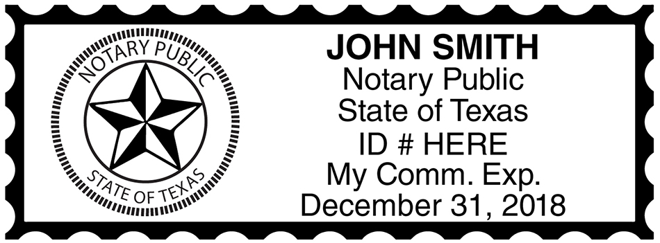 Texas Public Notary Rectangle Stamp 2359