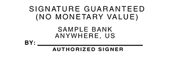 Authorized Signature Guarantee Stamp